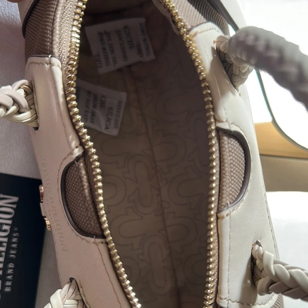 True Religion Beige and Cream Women's Bag